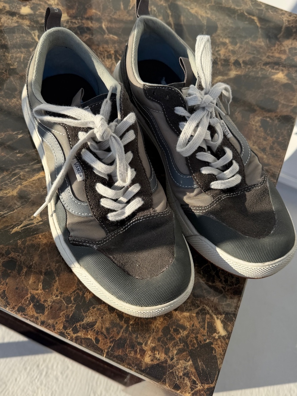Vans Two-Tone Black & Gray Low-Top Sneakers size 10.5